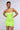 Back View Life In Plastic Latex Mini Dress In Neon Yellow