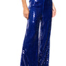 Front View Life Is A Stage Sequin Wide Leg Trouser