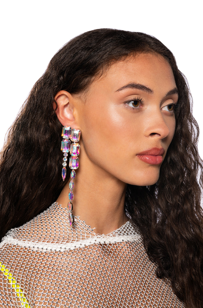 Front View Life Of The Party Gem Drop Earrings