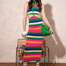 Front View Lifesaver Stripe Sweater Dress