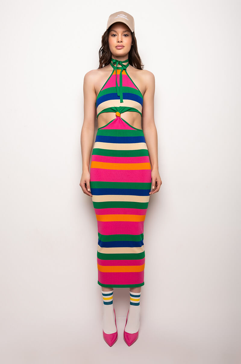 Detail View Lifesaver Stripe Sweater Dress