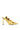 Side View Lightning Strike Metallic Squiggle Heel Pump In Gold