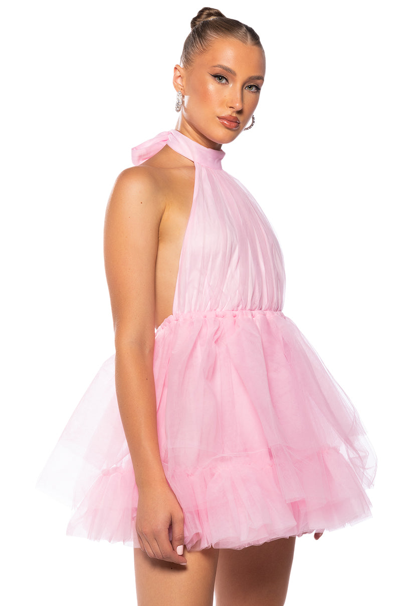 Side View Like Its Nothing Halter Mini Dress