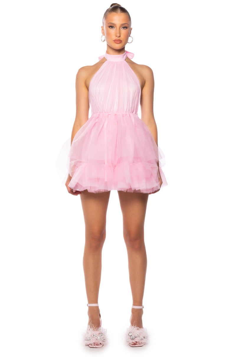 Extra View Like Its Nothing Halter Mini Dress