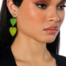 Front View Lil Bit Of Lovin Glitter Drop Earrings