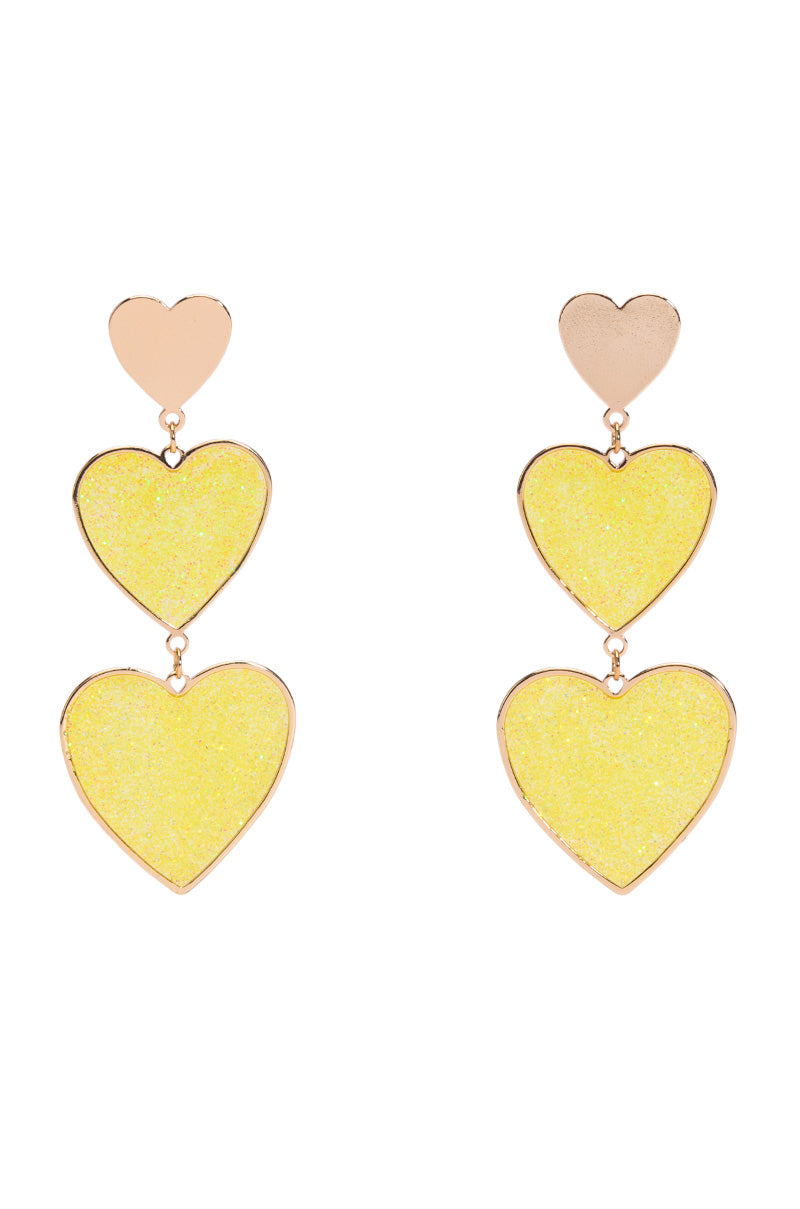 Back View Lil Bit Of Lovin Glitter Drop Earrings