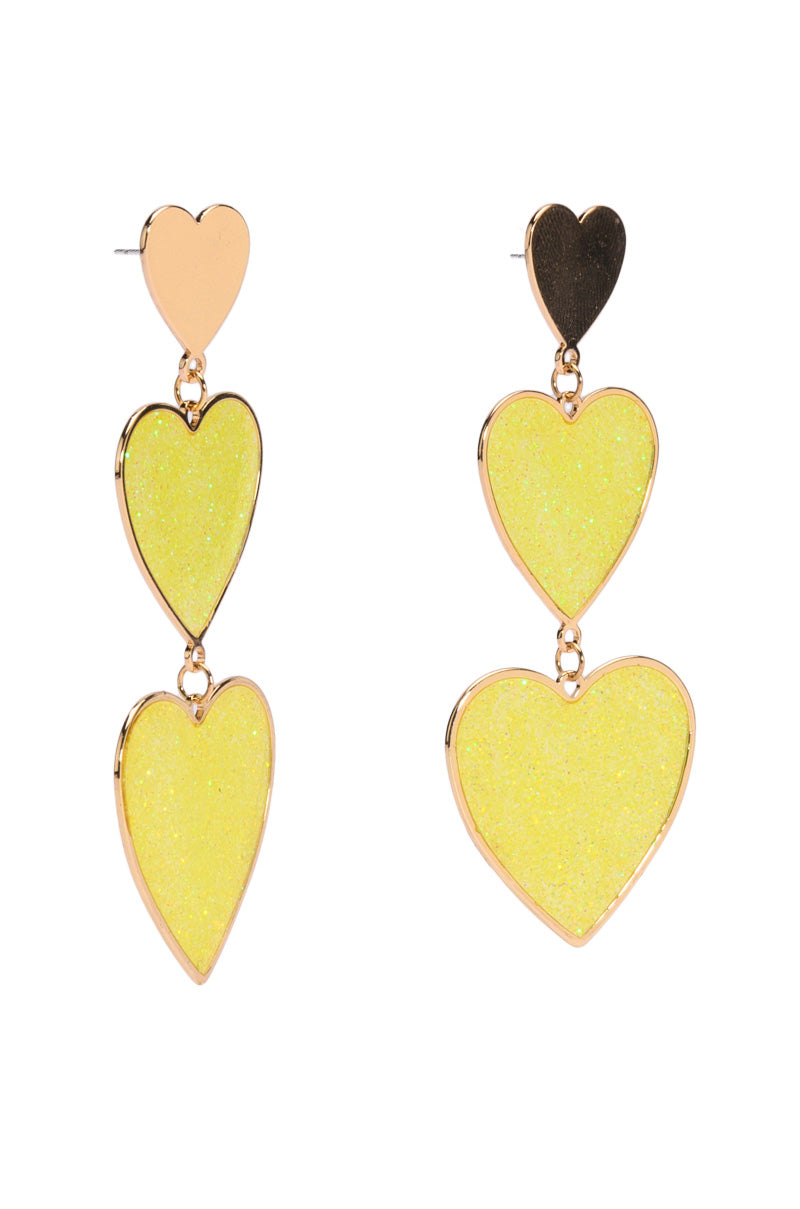 Detail View Lil Bit Of Lovin Glitter Drop Earrings