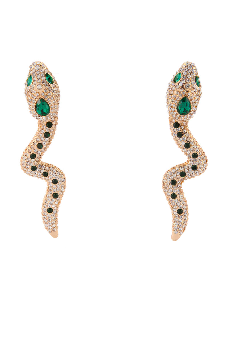 Side View Lili Snake Earring In Gold
