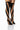 Front View Lilith Mesh Thigh High Boot In Black