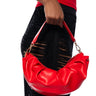 Front View Lillet Red Ruched Bag