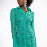 Front View Limelight Textured Long Sleeve Dress