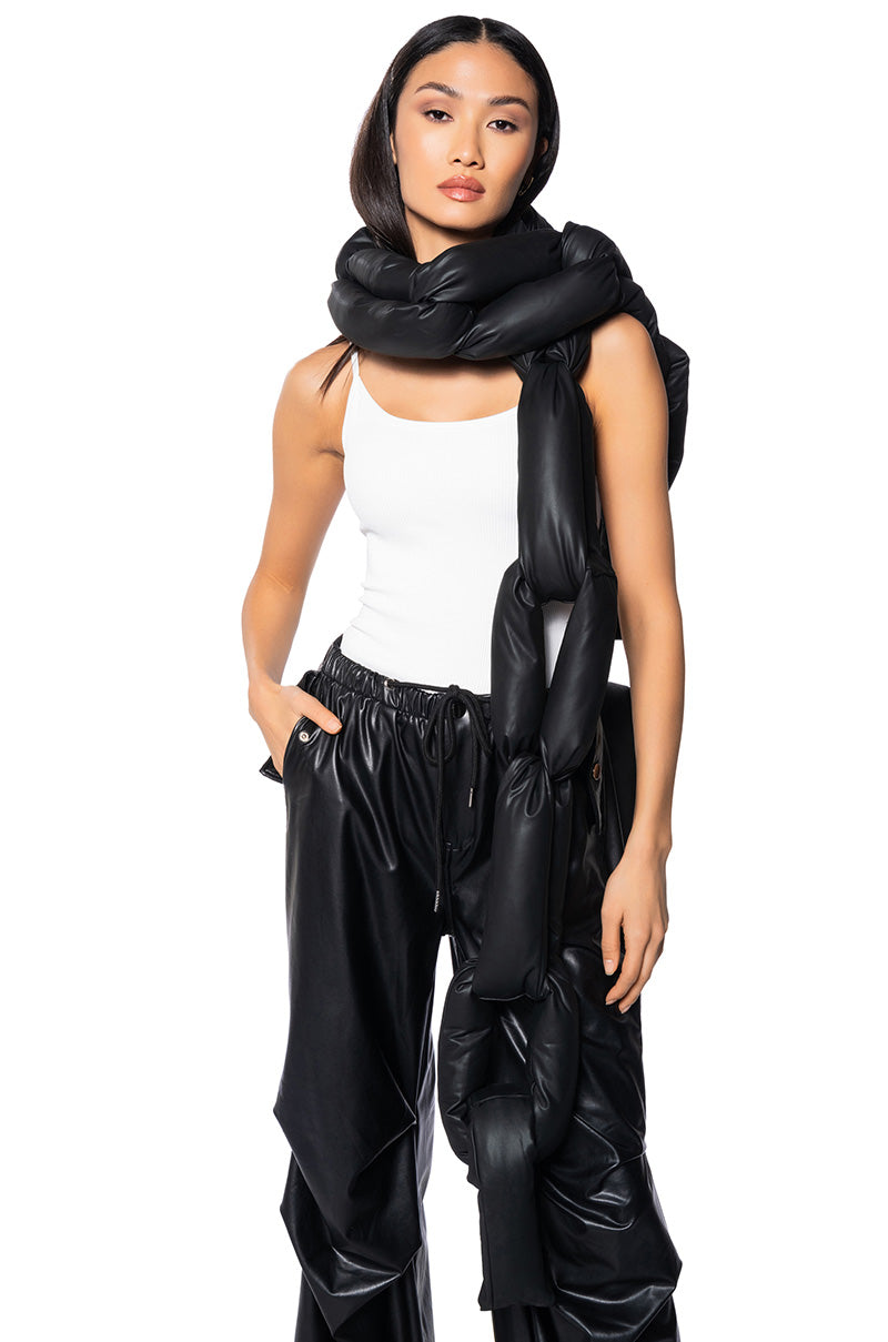 LINKED TOGETHER PU CHAIN SCARF view 0