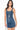 Front View Little Lace Up Flexfit Denim Mini Dress