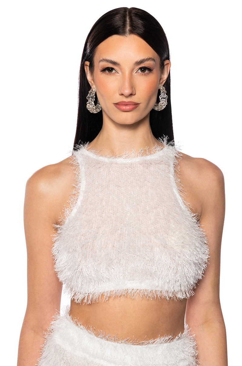 Front View Little Miss Understood Crop Tank