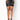 Front View Live A Little Mini Fashion Skirt With Cut Outs in Black