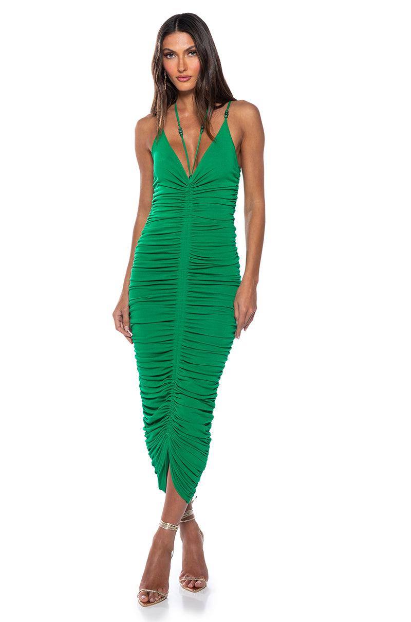 Front View Living For The Sun Knit Maxi Dress