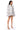 Back View Living Over The Top Ruffle Sleeve Blazer Mini Dress In White