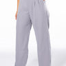 Front View Logan Wide Leg Trouser In Grey