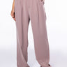 Front View Logan Wide Leg Trouser In Taupe