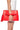 Front View London Calling Faux Leather Clutch In Red