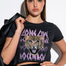 Front View Long Live Rock N Roll Cropped Graphic T