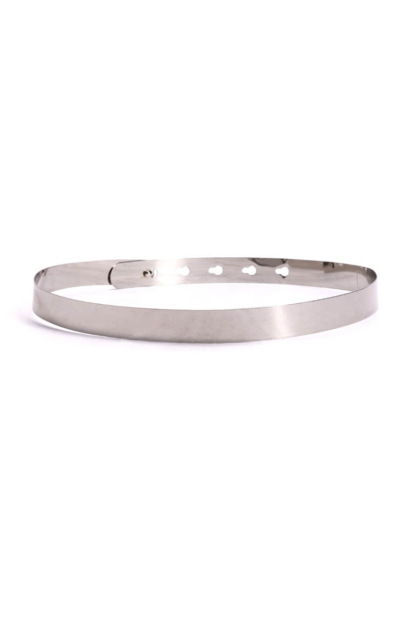 Back View Long Night Metallic Waist Belt 1