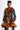 Front View Long Pleather Jacket With Faux Fur Trim