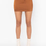 Front View Long Way To Go Lace Up Mini Skirt