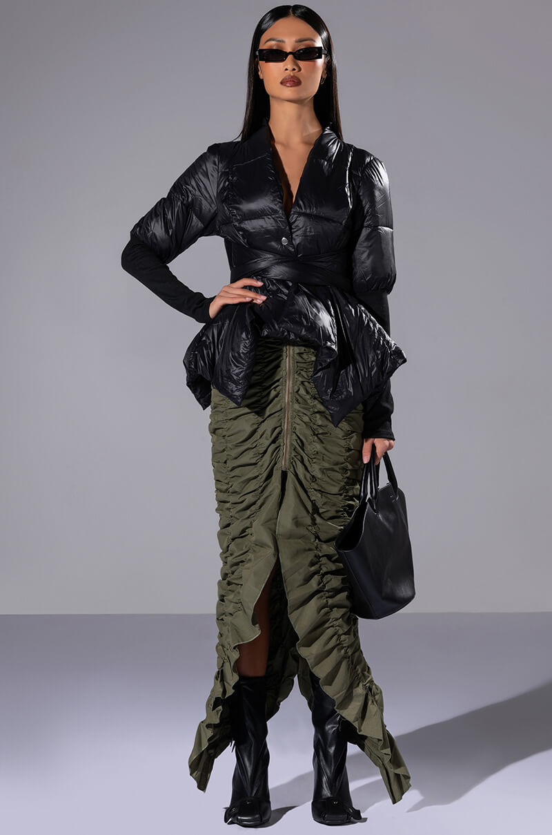 Side View Longing For You Tie Front Puffer 1