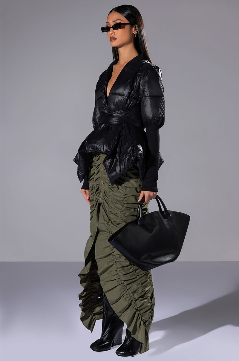 Back View Longing For You Tie Front Puffer 2