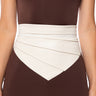 Front View Look Back At It Faux Leather Waist Belt In White