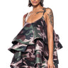 Front View Looking For Lust Ruffle Mini Dress In Camo