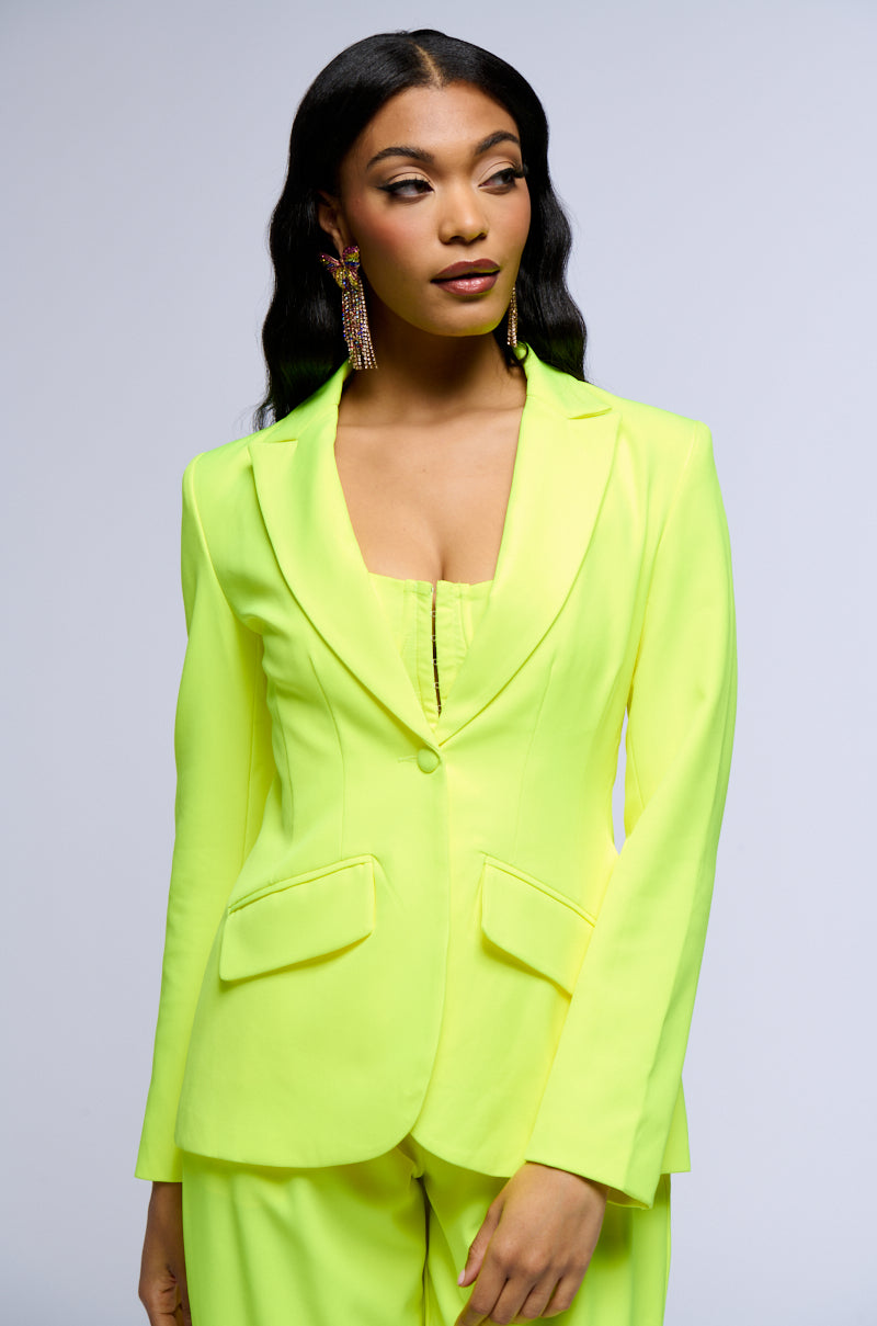 Neon Outfit Neon Yellow Blazer Dress Neon Yellow Blazer Dress Outlet