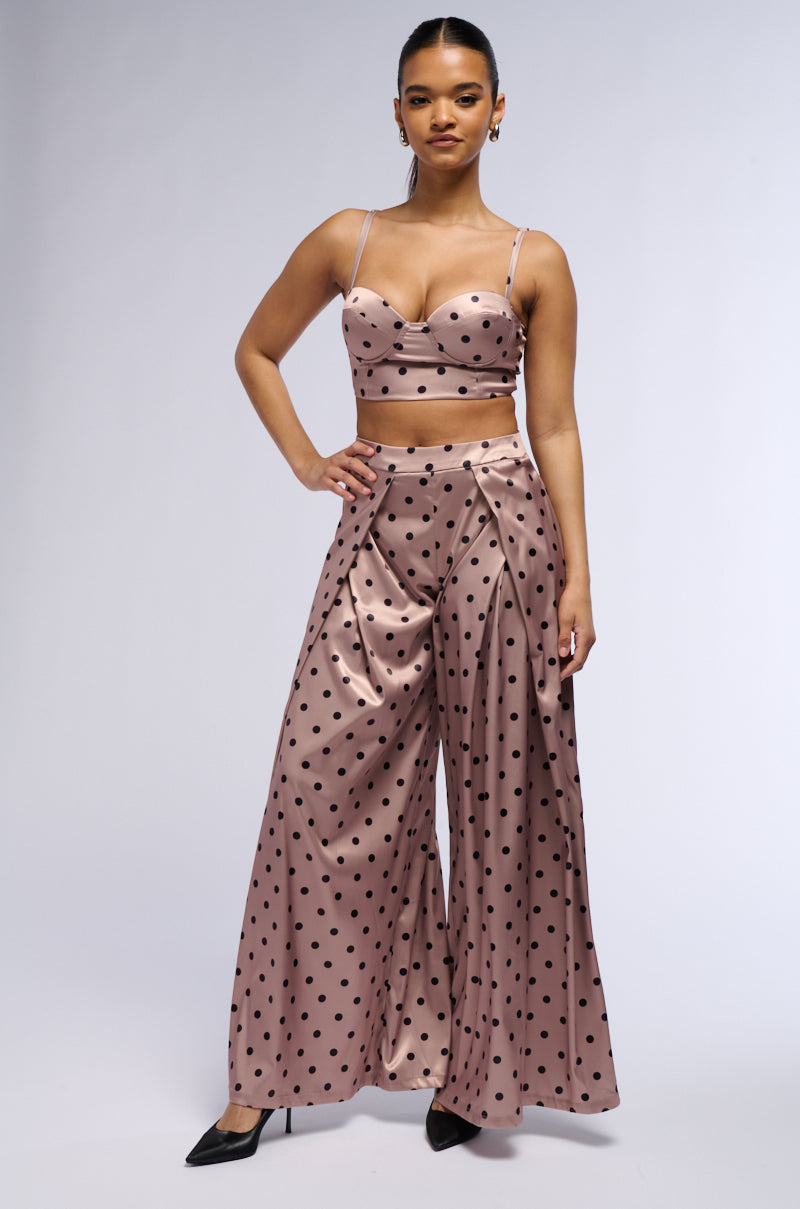 Full View Lorraine Polka Dot Wide Leg Trouser