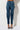 Back View Lost Control Distressed Mid Rise Skinny Jeans in Medium Blue Denim