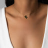 Front View Lost In Translation Necklace in Green