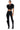 Side View Lotus Flower Bomb Faux Leather Flare Pant