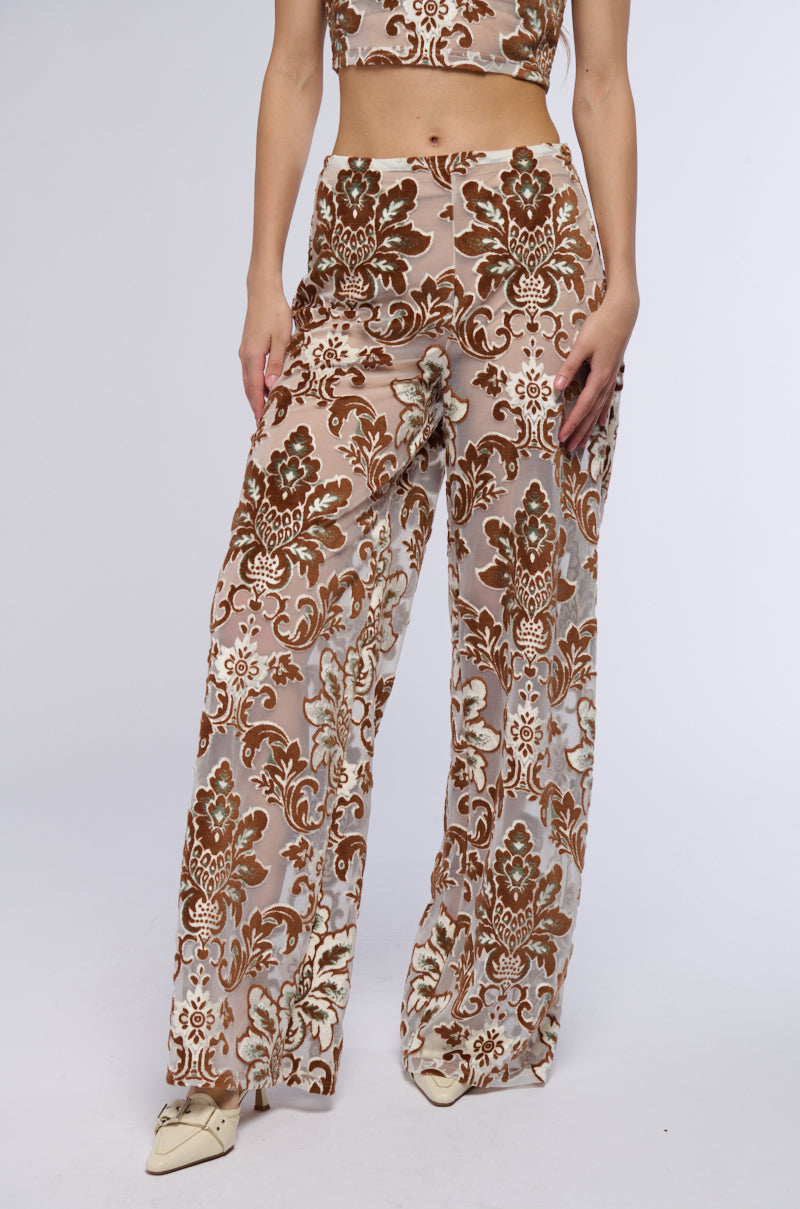 LOTUS MESH FLARE PANTS view 0