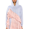 Front View Lou Lou Ruffle Detail Hoodie Dress