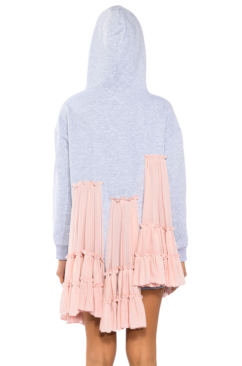 lou and grey hoodie dress YOURS Plus Size Light Blue Soft Touch Drawstring Hoodie Dress