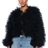 Front View Lou Lou Tulle Jacket In Black