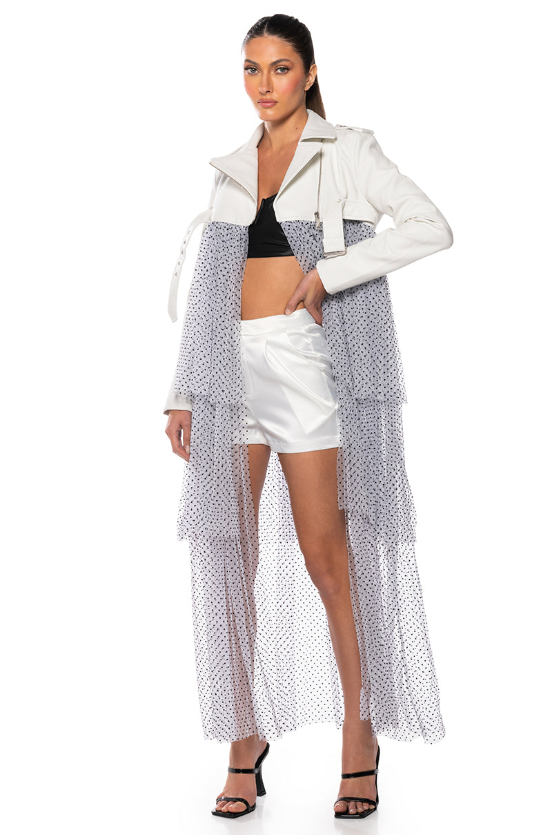 Front View Love And Memories Maxi Moto Jacket