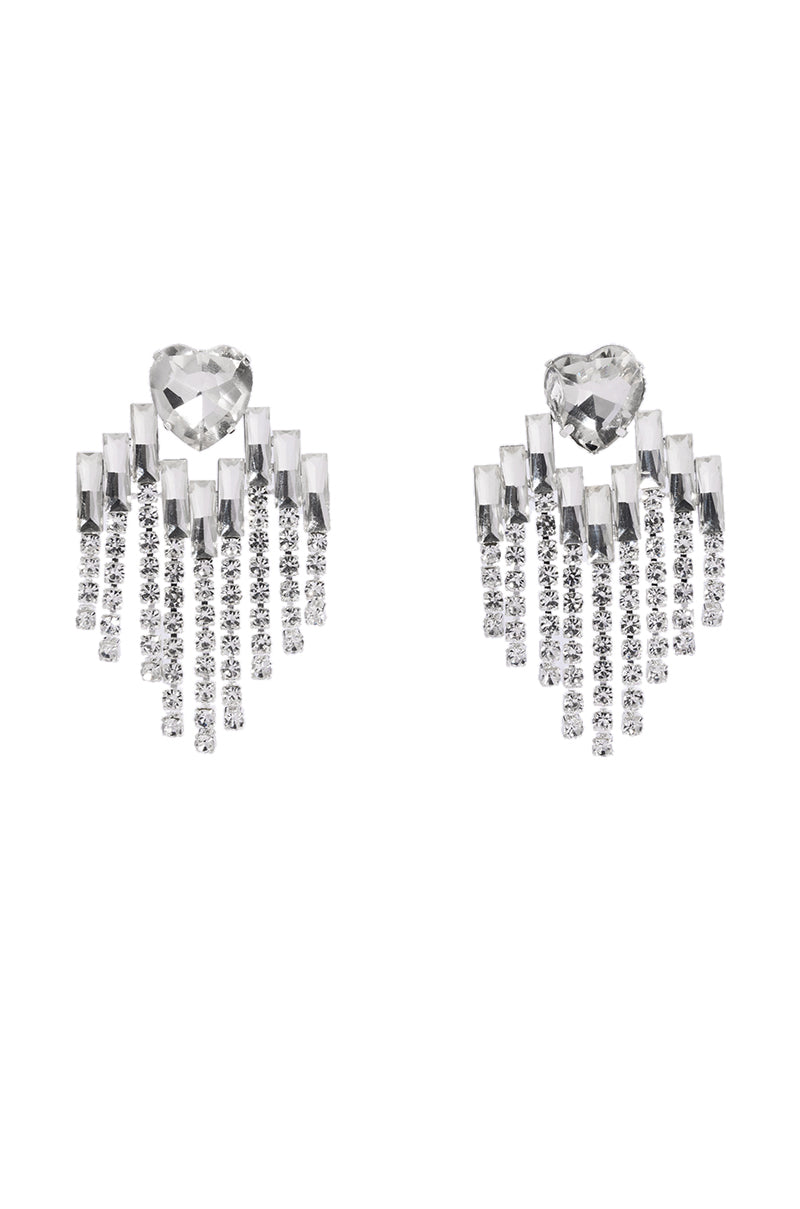 Side View Love Come Down Rhinestone Earring