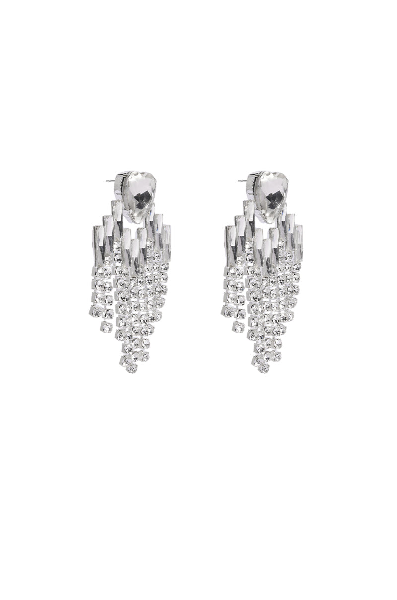 Back View Love Come Down Rhinestone Earring