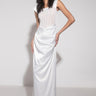 Front View Love Galore Maxi Dress With Mesh Corset