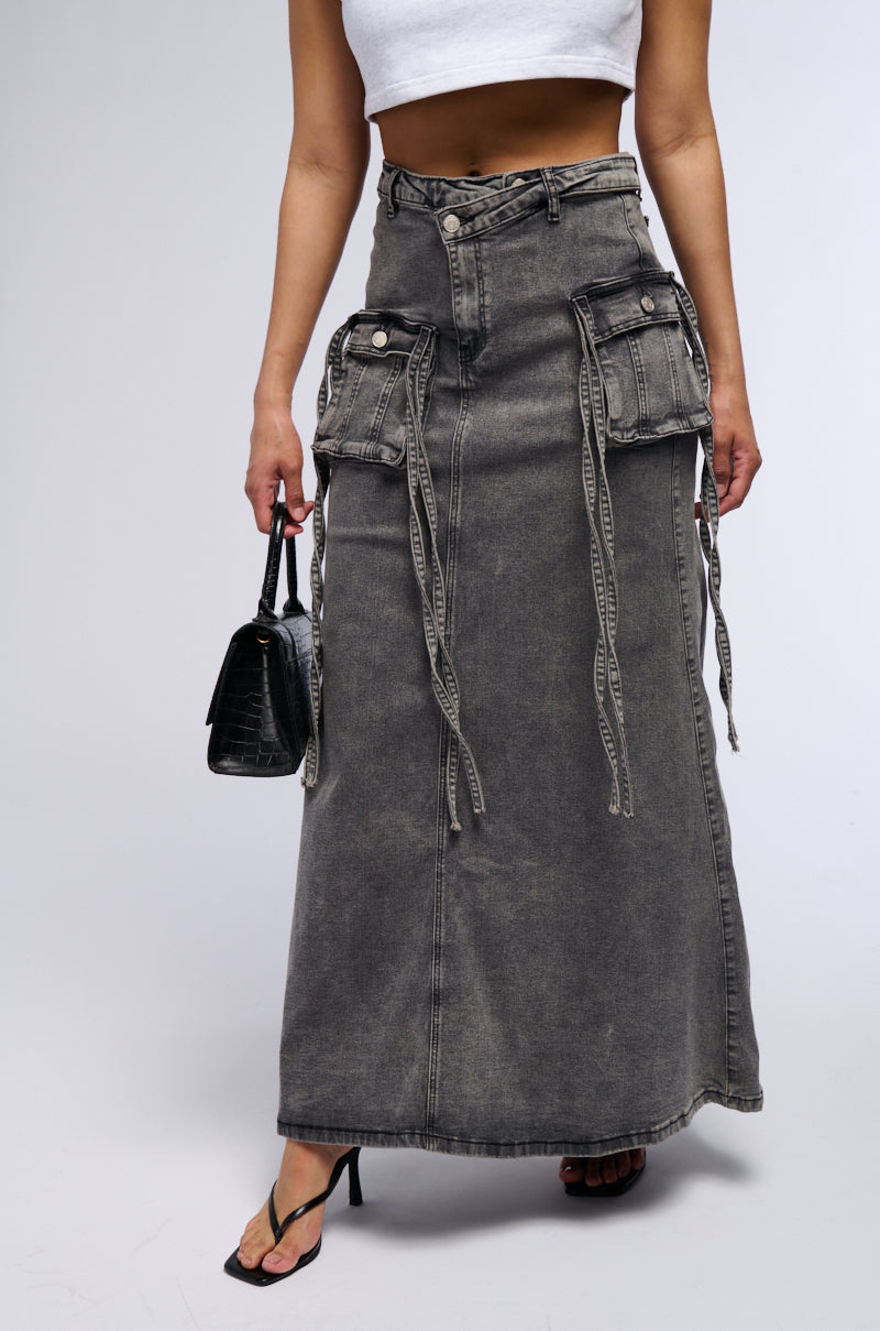 LOVE HATE THING DENIM MAXI SKIRT view 0