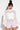 Front View Love Language Bandage Blouse With Organza Sleeves