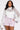 Side View Love Language Bandage Blouse With Organza Sleeves