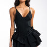 Front View Love Me Or Hate Me Bandage Mini Dress With Ruffle