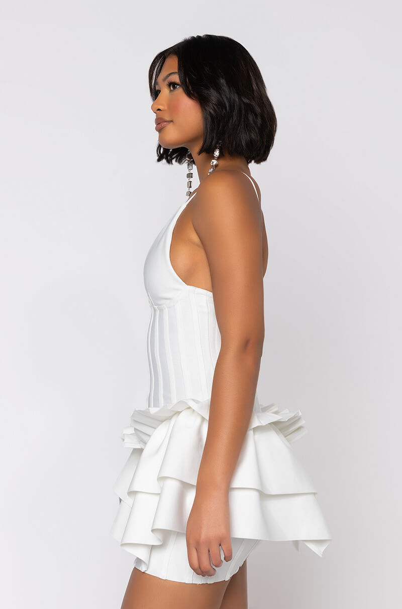 love me white mini dress Love Me Always Mini Dress - White
